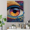 thumbnail image 4 of Abstract Psychedelic All Seeing Eye Canvas Art, Trippy Modern Home Wall Decor, 4 of 8