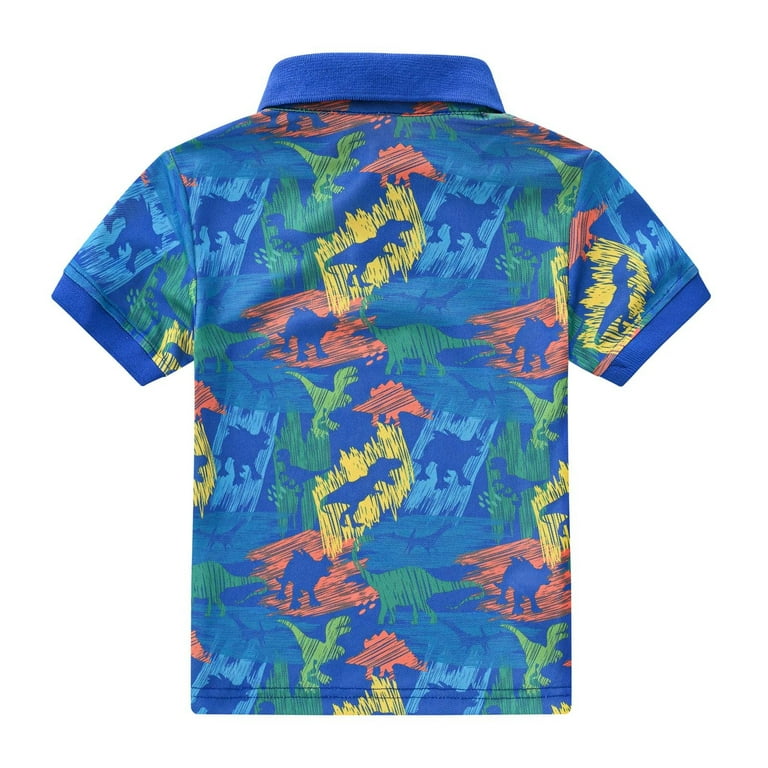 Linfrsh Toddler Boy Polo Shirt Boys Polo Shirts Tropical Print