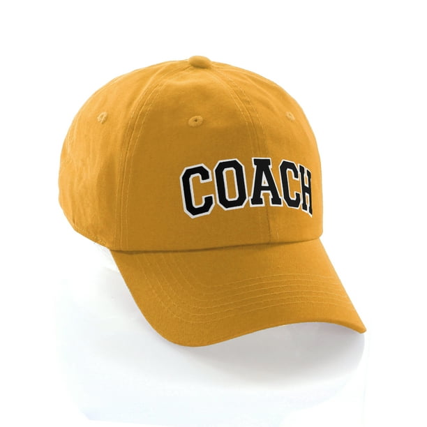 Sports Team Coach Baseball Hat Layered Arch Letters Unstructured Low