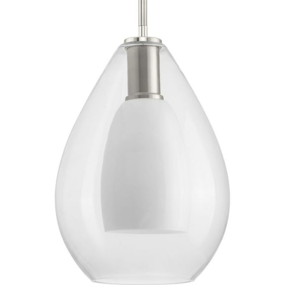 Progress Lighting P500438 Carillon 10" Wide Mini Pendant - Nickel