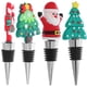 thumbnail image 2 of 4 Tapones para Botellas de Vino Navidad: Copo de Nieve y Bastón de Caramelo - Conservadores de Bebidas Reutilizables con Tapa de Silicona - Sellos para Botellas de Cerveza, 2 of 6