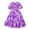 Purple, variant on REDARER Girls' Puff Sleeve Smocked Tiered Maxi Dress Summer Party & Vacation Outfit,10 Years