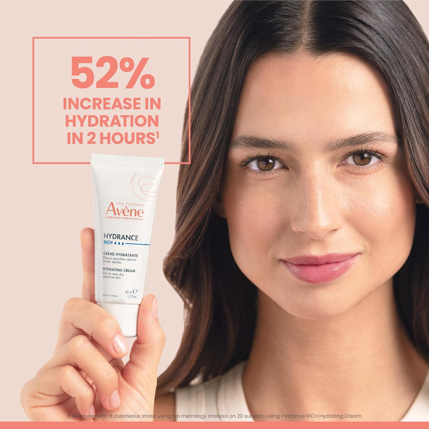 Avene Hydrance RICH Hydrating Cream, Daily Facial Moisturizer for Dry Skin, 1.3 fl oz