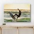 thumbnail image 3 of wall26 Canvas Print Wall Art Surfer on The Ocean Waves at Sunset Sports Athletes Photography Realism Contemporary Scenic Urban Multicolor Ultra for Living Room, Bedroom, Office - 12"x18", 3 of 5
