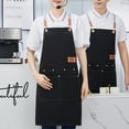 thumbnail image 3 of Delantal impermeable Lohuatrd para hombre y mujer, antigrasa y antimanchas, para chef, cafetería, camarero, barbacoa, accesorios de cocina., 3 of 8
