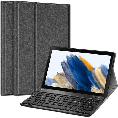Fintie Keyboard Case With Keyboard for Samsung Galaxy Tab A8 10.5 inch 2022 SM-X200/X205/X207, Soft TPU Back Cover Shell with Detachable Wireless Bluetooth Keyboard, Gray