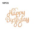 thumbnail image 4 of Bewildely 10 piezas de adornos para cupcakes, tarjeta de inserción para decoración de bebés, accesorios de boda, letrero para fiesta, decoración de Decoración del hogar Dorado champagne Bewildely HA062285-13B, 4 of 6