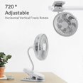 thumbnail image 2 of Clip Fan Portable Usb Stroller Fan 360 Swivel, 2 of 5