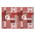 thumbnail image 6 of FairOnly 8'x10'Bohemian Checkered Christmas Area Rug for Living Room Low Pile Washable Non Slip Floor Festive Rug for Holiday Home Decor,Red Green, 6 of 6