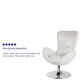 thumbnail image 4 of Flash Furniture Egg Series White LeatherSoft Side Reception Chair, 4 of 12