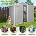 thumbnail image 2 of 6x4 FT Resin Storage Shed, SESSLIFE Backyard Storage Sheds with Lockable Door, Garage Patio Garden Storage Shed, TE2770, 2 of 8