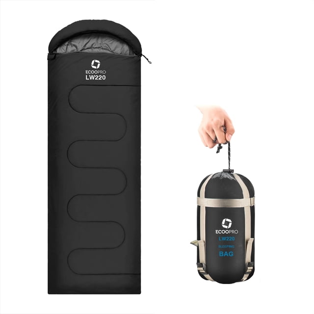 Saco de dormir ECOOPRO para clima cálido, impermeable, compacto y ligero