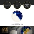 thumbnail image 3 of Thyme & Table Blue Drip Stoneware Round Salad Plate, 3 of 5