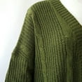 thumbnail image 6 of VISALY Long Cardigans Chunky Cardigan Sweaters Women's Long Sleeve Ribbed Knit Cardigan Open Front Casual Fall Sweaters with Pockets Trendy Sweaters Beach Cardigan Green Xxl, 6 of 8