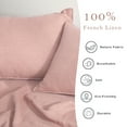 thumbnail image 4 of 100% Pure French Linen Pillowcases Soft & Breathable Pillow Case Set of 2 - Pink 20x36 Inch, 4 of 7