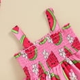 thumbnail image 5 of Okbabeha Baby Girl Dress Newborn Romper Dresses Infant Slip Smocked Bodysuit Toddler Summer Watermelon Print Clothes, 5 of 7