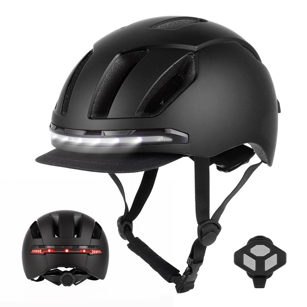 Waterproof Cycling Helmet with LED Turn Signal for Bikes and Scooters