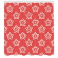 thumbnail image 3 of Ambesonne Coral Shower Curtain, Floral Victorian Shapes, 69"Wx84"L, Dark Coral, 3 of 3