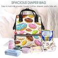 thumbnail image 5 of Pofeuu Color Donut Print Diaper Bag Backpack, Multifunction Travel Pack Maternity Baby Changing Bags, Large Capacity, Waterproof, 5 of 6