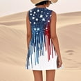 thumbnail image 2 of Prom Dress, American Flag Casual Tank Sundress With Pockets 4Th Of July Boho Beach Tshirt Dresses Detachable Sleeves For Wedding Dresses Plus Size Tops Women Dresses Tennis (L, Dark Blue) ZMTing, 2 of 5