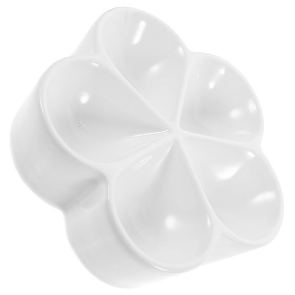 Food Tray Homedecor Dessert Holder Flower Shaped Plates Serving Platter Flower Shape Snack White Ceramics
