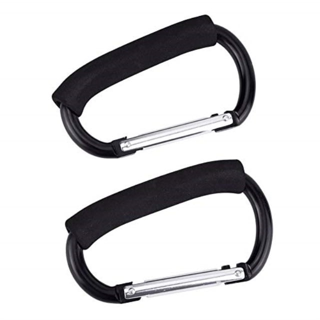 Multi Purpose Hooks MroMax Pack of 1 Grocery Bag Holder Handle Carrier Tool Grip Your Tote，Handy Stroller Hooks Black Pushchair Shopping Bag Hook Carabiner 6.3 3.94 Maximum Load 6.61 lb 