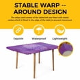 thumbnail image 4 of Boho Floral Table Cloths for 4 Foot Rectangle Tables, Purple Flowers Vintage Bohemian Watercolor Patio Waterproof Elastic Fitted Tablecloths, Washable Rectangular Table Cover for Camping, 4 of 8