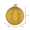 thumbnail image 2 of Vickerman 2.75" Honey Gold Durian Glitter Ball Ornament, 12 per Bag, 2 of 3