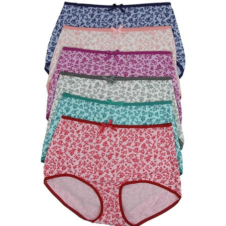 - ToBeInStyle Women's Pack Of 6 High-Waisted Briefs In Multiple Styles