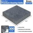 thumbnail image 2 of Homeryme Chiffon de Nettoyage en Microfibre Premium, Lot de 8 Chiffons de Nettoyage, Sans Peluches, 300GSM Haute Performance Ultra Absorbant, Serviettes de Nettoyage Réutilisables pour Cuisine Domestique, Gris 12.6 Pouces x 12.6 Pouces, 2 of 7