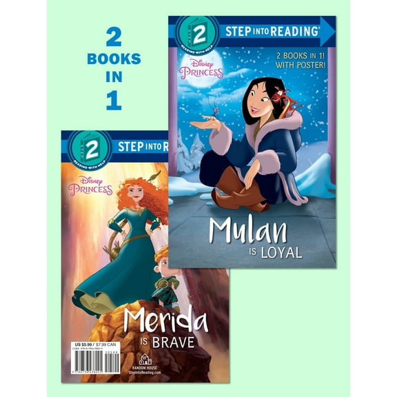 Pre-Owned Mulan Is Loyal/Merida Is Brave (Disney Princess) (Step Into Reading) Paperback