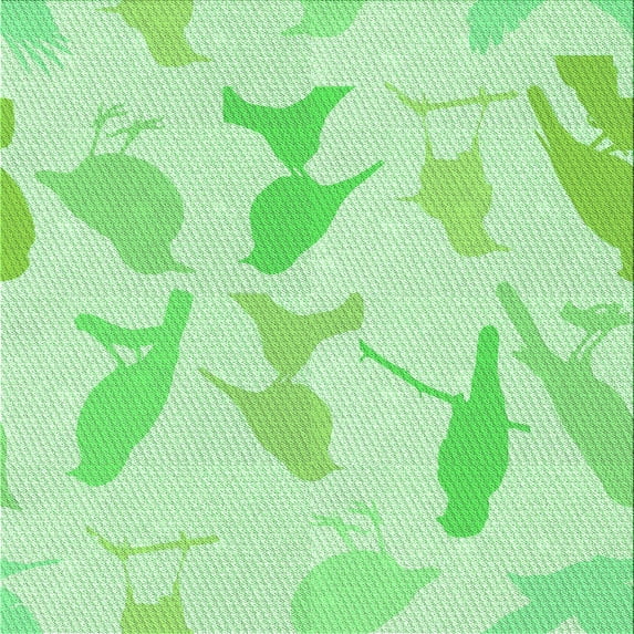 Ahgly Company Indoor Square Patterned Pastel Green Area Rugs, 5' Square