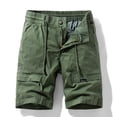 thumbnail image 2 of LYMAYTER‌ Cargo Shorts for Men Lightweight Summer Hiking Shorts Breathable Elastic Waist Work Shorts 28-38, 2 of 10