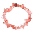 thumbnail image 3 of De Hebra De Irregular Cel Charms Brazalete Joyería Hecha Elegante Elástica Elástica Para Mujeres Regalos De Niñas Melon rojo Fernando Pulsera de cristal natural, 3 of 8