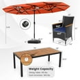 thumbnail image 3 of Costway Ensemble de Salle à Manger en Osier pour Patio 11 Pcs avec Parasol Extérieur Double Face 8 Chaises Empilables, 3 of 9