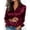 Wine women satin blouse for work a1, variant on thefmos Women Fall Winter V Neck Long Sleeve Satin Button Down Blouse Elegant Casual Tops Dressy Work Shirt Business Office Outwear, White 2XL