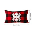thumbnail image 2 of OEFNTAC Decorations Christmas Plaid Embroidery Pillow Cover Red Cushion Case for Bedroom Living Room Holiday Decor 11.81x19.68in Christmas Decorations, 2 of 5