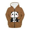 thumbnail image 5 of DISNIMO Panda Hoodies for Kids Animal Hoodie Boys Brown Hoodie Girls Sweatshirt Zipper Hoodie Boys 11-13 Teen Hoodie Sweatshirts Jackets Boy Hoodie Jackets Full Zip Hoodies Youth Clothes Cute, 5 of 7