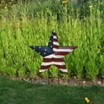 thumbnail image 4 of Metal Barn Stars Garden Stake Hanging Star Ornament American Flag Yard Sign USA Lawn Decoration Indoor Outdoor Patriotic Decor for July 4th Independence Day Memorial Day Party (12"-A), 4 of 6