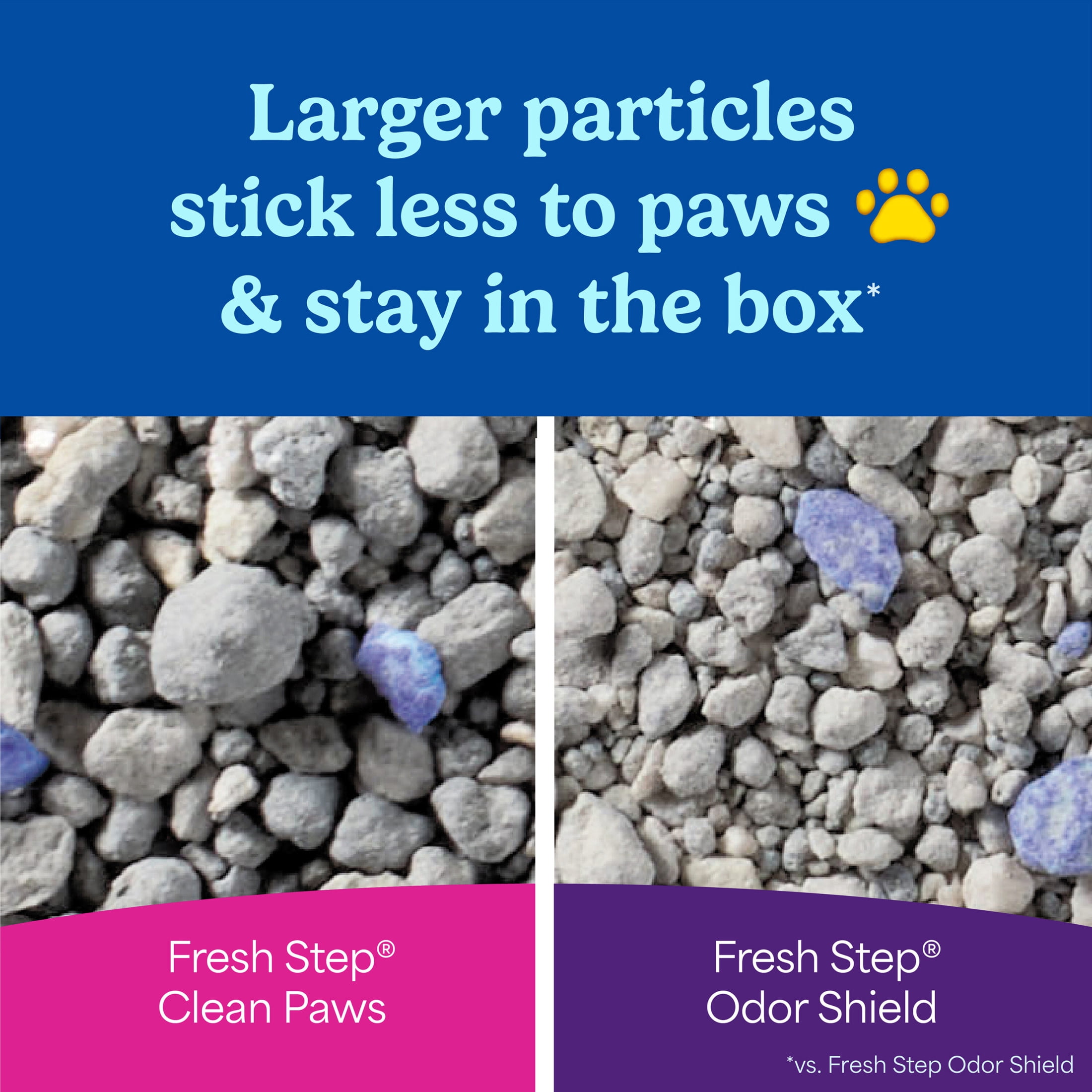 Fresh Step Clean Paws Multi Cat Clumping Litter, Febreze Freshness, 38 lb Total, Easy Pour Pouches (4 Pack)