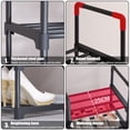 thumbnail image 3 of OUSITAID Shoe Rack 5/8 Tiers Metal Shoes Storage Organizer Easy Assembled Multifunctional Shoe Rack for Hallway Bedroom Entryway Living Room, 3 of 8