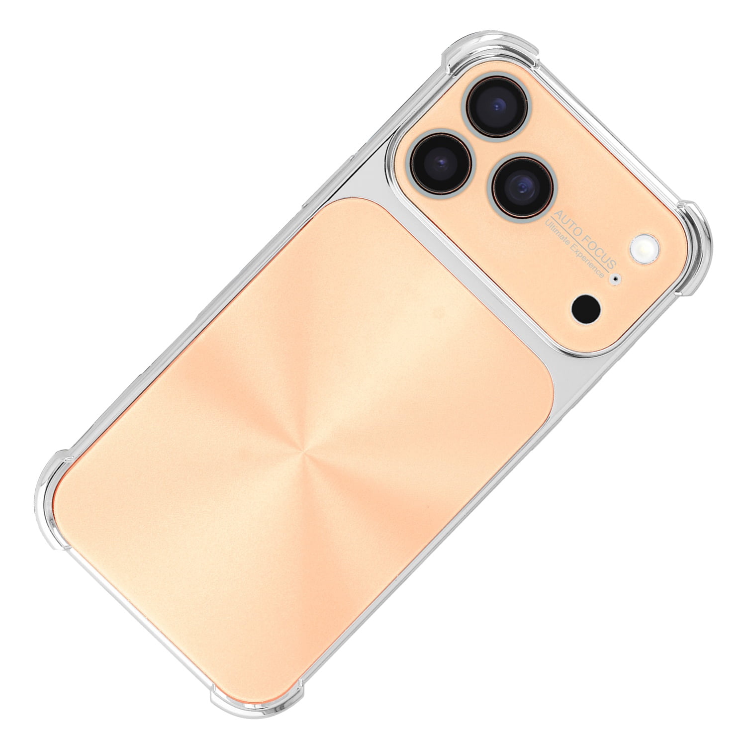 Four-Corner Drop Protection CD-Pattern Case for iPhone 17 Pro Max - Gold
