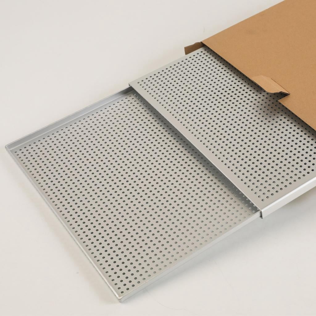 hejhncii Set Of 2 Aluminum Oven Baking Sheet Puff Pastry Tray Nonstick Perforated Dish for Meat and Dessert Mille Feuille Pans