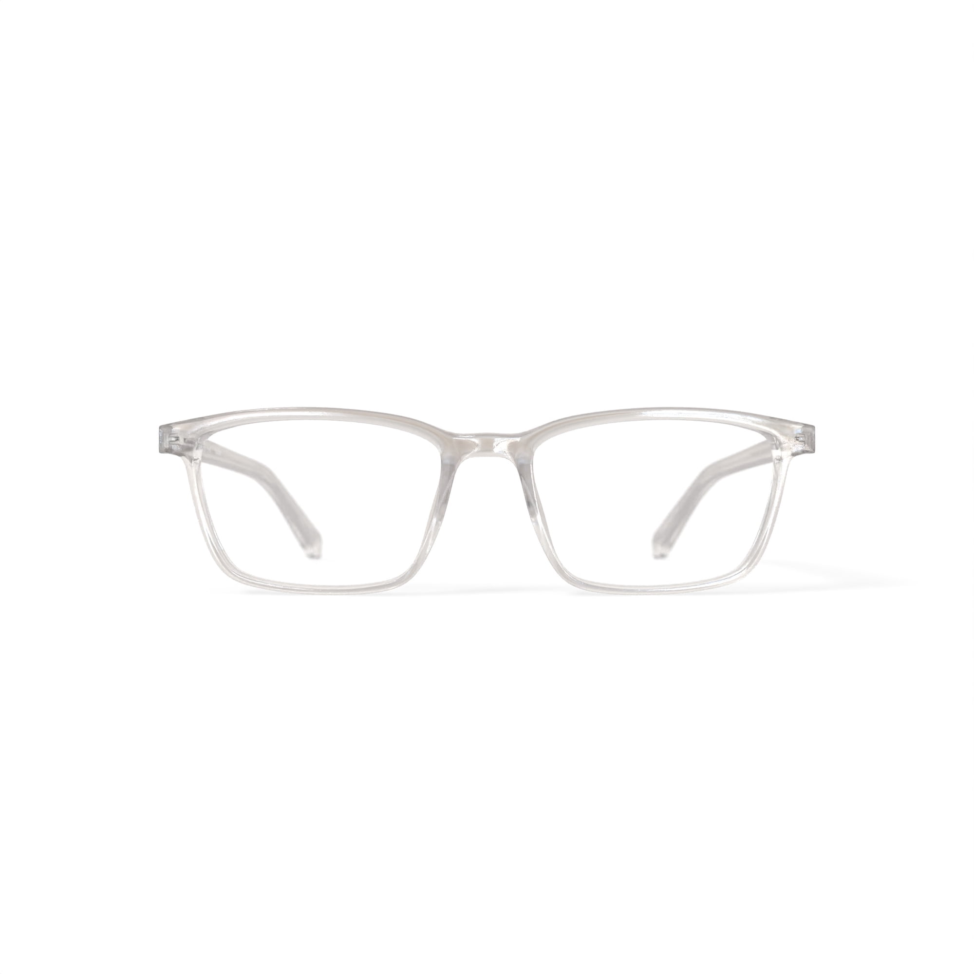 Bio Eyes Men's BE118 Hawthorn Square Prescription Eyeglasses with Case, Crystal