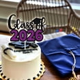 thumbnail image 4 of Cake Topper Tivurcia Clase de 2026 Negro Morado con Brillo, 4 of 7