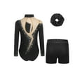 thumbnail image 2 of Miutii Kids Girls 3 Piece Gymnastics Leotards Dance Bodysuit Tumbling Outfits Figure Skating Costume A Black 8, 2 of 5