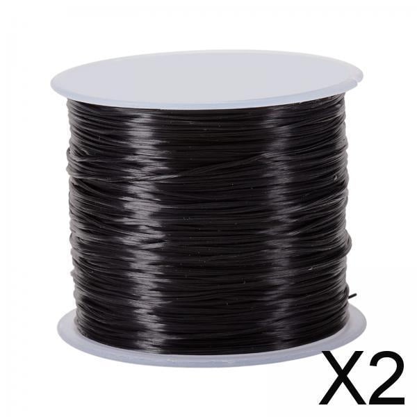 Cordón elástico BLESIY hilo de pulsera elástico 9mm 50M 2 piezas