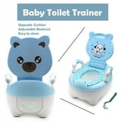 HTT Motor Bear Blue Kids Baby Potty Training Seat Toddler Portable Lovely Toilet Seat Stool Chair P/N: ET-BABY003-BLUE