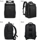thumbnail image 3 of TIGERNU Mochila Laptop de 15,6 Pulgadas para Hombre, Bolsa Antirrobo de Doble Capa para Negocios, Nailon Resistente Al Agua, Mochila para Computadora de Trabajo y Viajes de Gran Capacidad - Negra, 3 of 7