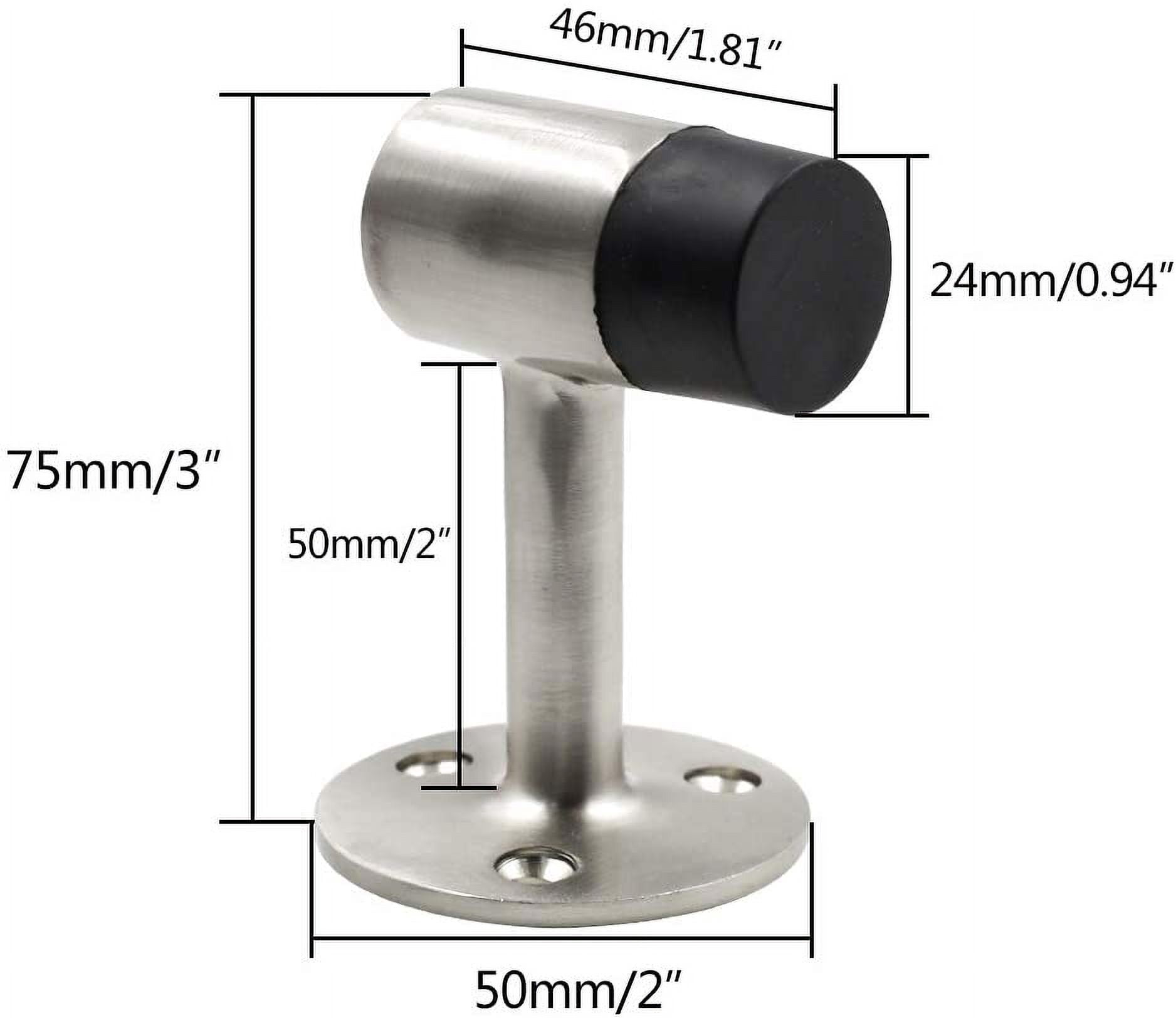 3 Inch / 75mm Heavy Duty Floor Stop, Door Stopper Stainless Steel Brushed Nickel - Pack of 1